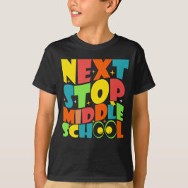 Nästa stopp i Mitten School Roliga meningar Kids T Shirt