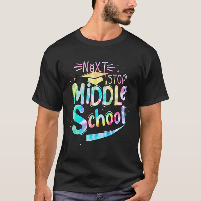 Nästa stopp i Mitten-skolan Studenten För barn T Shirt (Framsida)