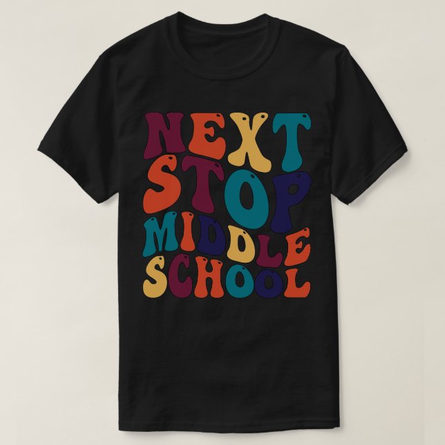 Nästa stopp i Mitten-skolan T Shirt (Design framsida)