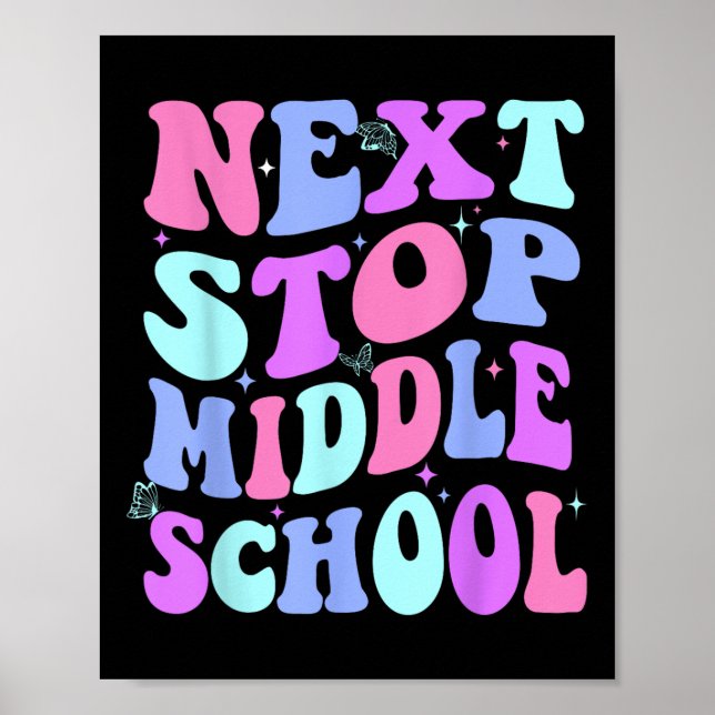 Nästa stopp i Mitten skolelev Groovy Eleméskola G Poster (Framsidan)