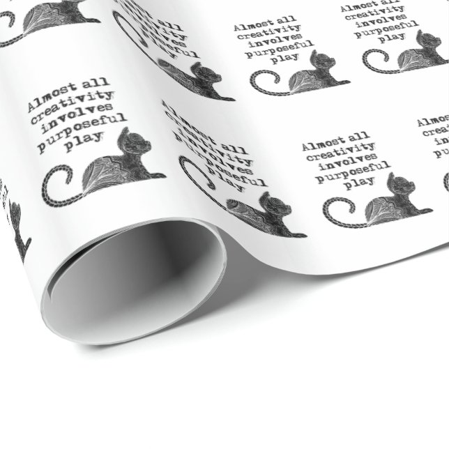 Nästan all kreativitet innefattar målmedvetet spel presentpapper (Rullad Hörn)