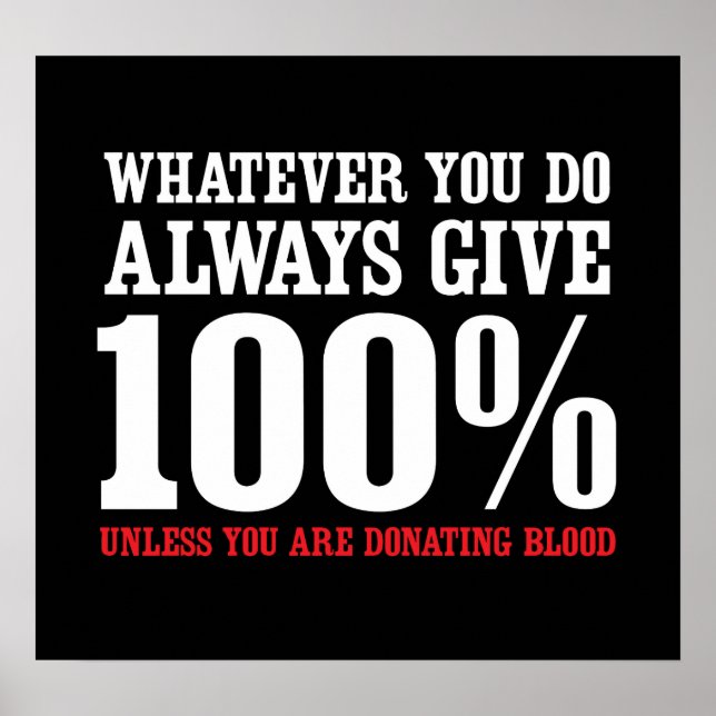 Nästan alltid Ge 100 % Poster (Framsidan)