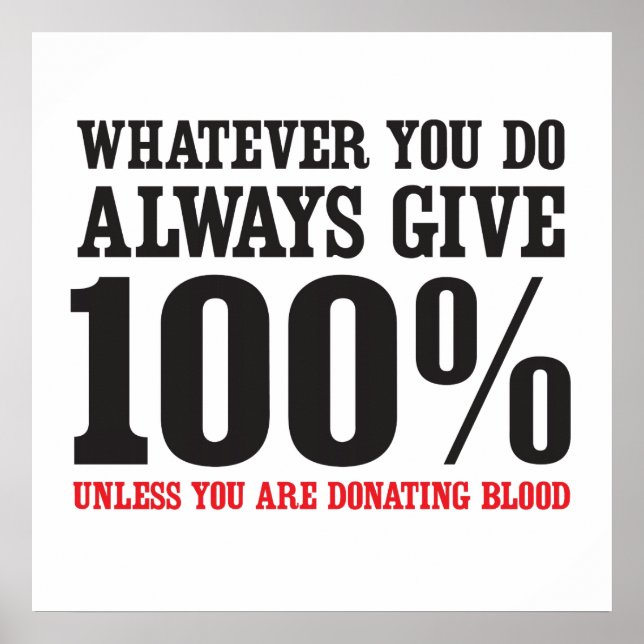 Nästan alltid Ge 100 % Poster (Framsidan)