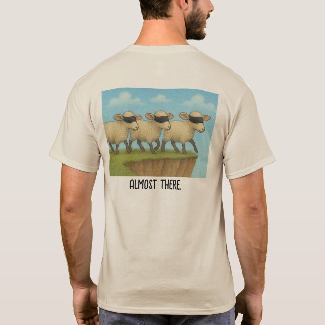 Nästan där skjorta, blinda får t shirt (Baksida)