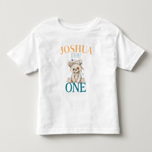 Nästan Ett Första Födelsedagsklänning T Shirt (Framsida)