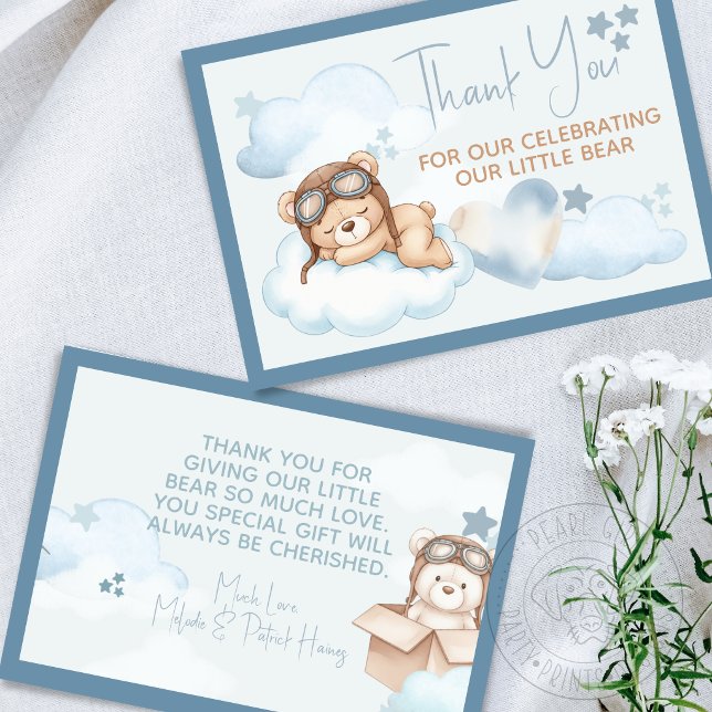 Nästan här baby shower tack kort (Skapare uppladdad)