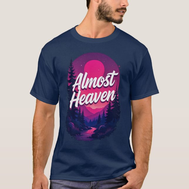 Nästan Heaven Väster Virginia T-shirt (Framsida)