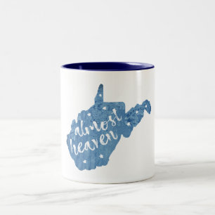 Nästan Heaven Väster Virginia Två-Tonad Mugg