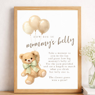 Nästan inte Vänta Babyfirande Hur Stor Är Mammans  Poster