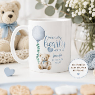 Nästan inte Vänta Blå Teddygosedjur Babyfirande Ka Kaffemugg