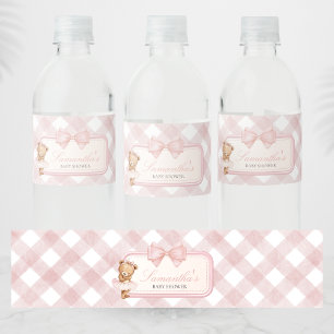 Nästan Inte Vänta Elegant Björn Bebis Shower Vattenflaskor Etikett