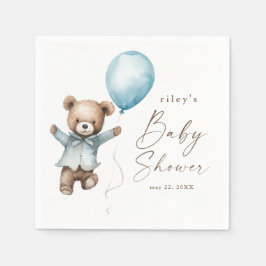 Nästan inte vänta Nallepojkar Babyshower Pappersservett