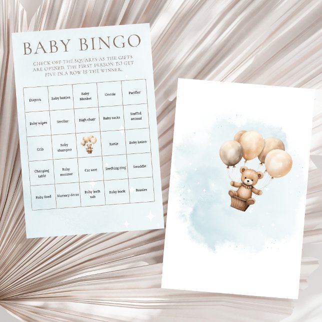 Nästan inte väntar Neutrala Bebisfest Inbjudan (Bearly Wait Baby Shower Baby Bingo card)