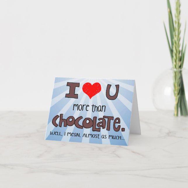 Nästan mer än chokladvalentin helgkort (Framsida)