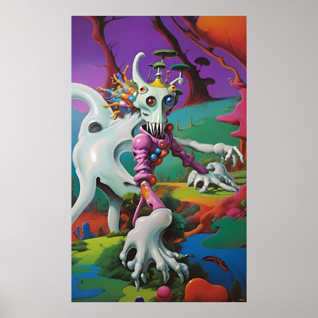 Nästan Peaking - Ken Gage Surreal Art Poster (Framsidan)