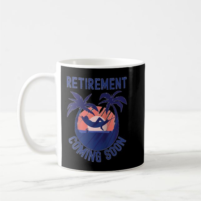Nästan pensionerad Pension som kommer snart Funny  Kaffemugg (Vänster)