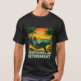 Nästan Pensionerad Strand Solnedgång Hängmatta T-S T Shirt