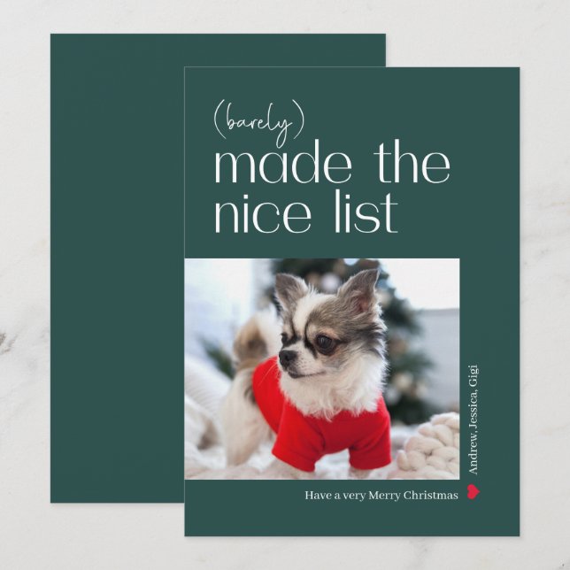 Nästan redigerbart färgglatt julkort för foton (Fram/baksida)