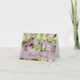 Nästan Rosa Hydrangea Blommigt Tack Kort