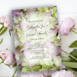 Nästan Rosa Hydrangea Bröllop Inbjudningar