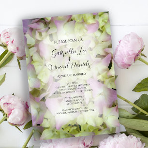 Nästan Rosa Hydrangea Bröllop Inbjudningar
