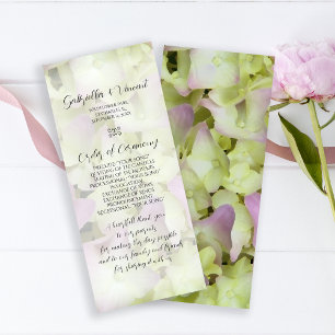 Nästan Rosa Hydrangea-Bröllopsprogram Program