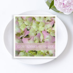 Nästan Rosa Hydrangea Flower Bröllop Pappersservett