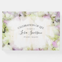 Nästan Rosa Hydrangea Flower Firande of Life Gästböcker