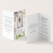 Nästan Rosa Hydrangea Funeral Memorial Prayer