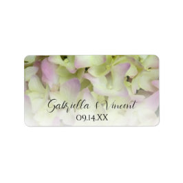 Nästan Rosa Hydrangea Wedding Favor-Märkre Adressetikett