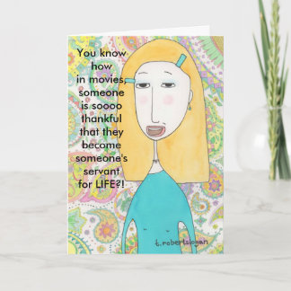 Nästan så tacksam tack kort