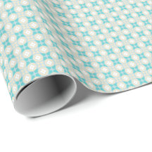 Nästan Shippo Teal och Cream Wrapping Papper