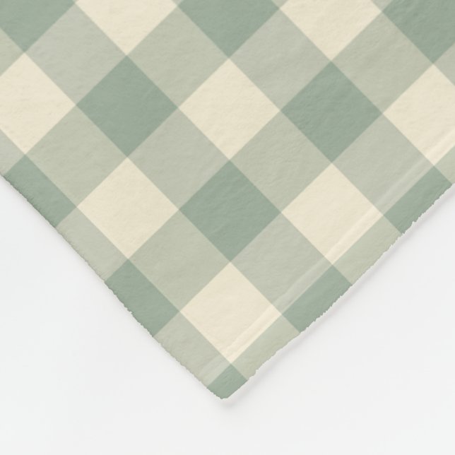 Nästan vaken Gingham - Längs floden i rutigt mönst Fleecefilt (Hörn)