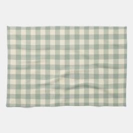 Nästan vaken Gingham - Rutig längs floden. Kökshandduk