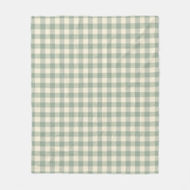 Nästan vaken Gingham - Rutigt mönster längs floden Fleecefilt