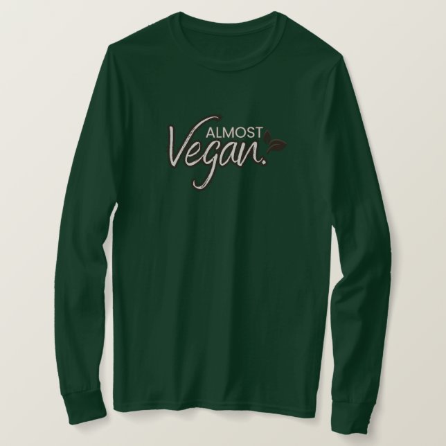 Nästan Vegan Långärmad T-Shirt (Design framsida)