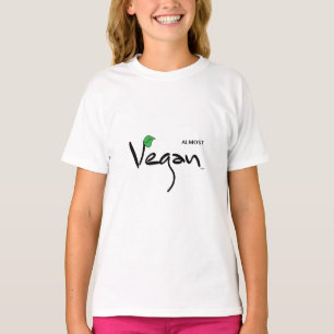 Nästan Vegan med Grönt Löv T-shirt