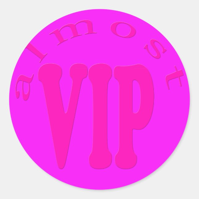 nästan vip runt klistermärke (Framsida)