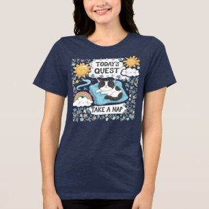 🐱 nästsökning: Ta en katt nap Cute-Tecknad T Shirt