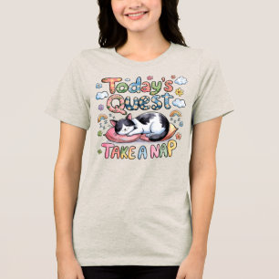 🐱 nästsökning: Ta en katt nap Cute-Tecknad T Shirt