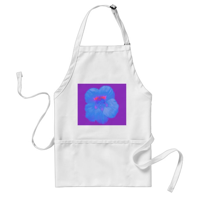 Nasturtium Bright Blue Apron Förkläde (Framsidan)