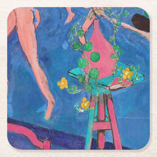 Nasturtium Flowers in the Atelier, Matisse Underlägg Papper Kvadrat (Framsidan)