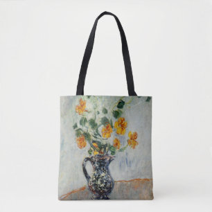 Nasturtium i Blue Vas av Monet Tygkasse
