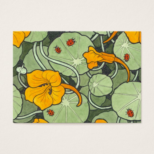 Nasturtium & Ladybird "Just for you" Visitkort (Framsidan)