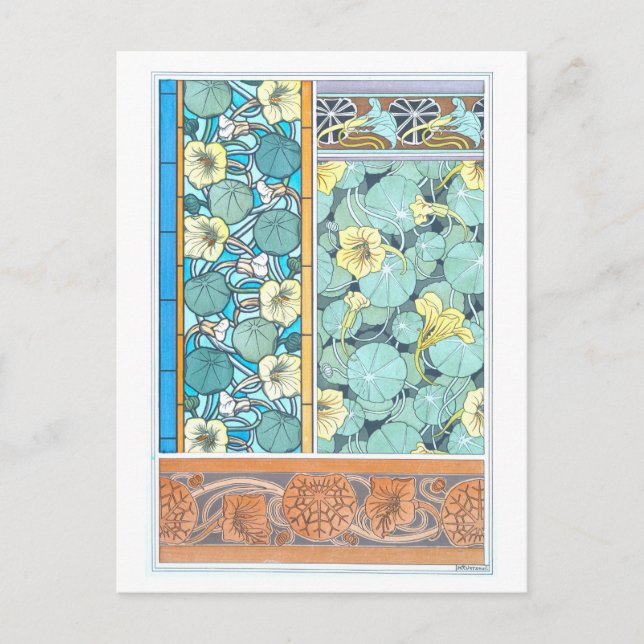 Nasturtium som vykort för dekorativa objekt (Framsida)