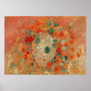 Nasturtiums (1905) of Odilon Redon Poster
