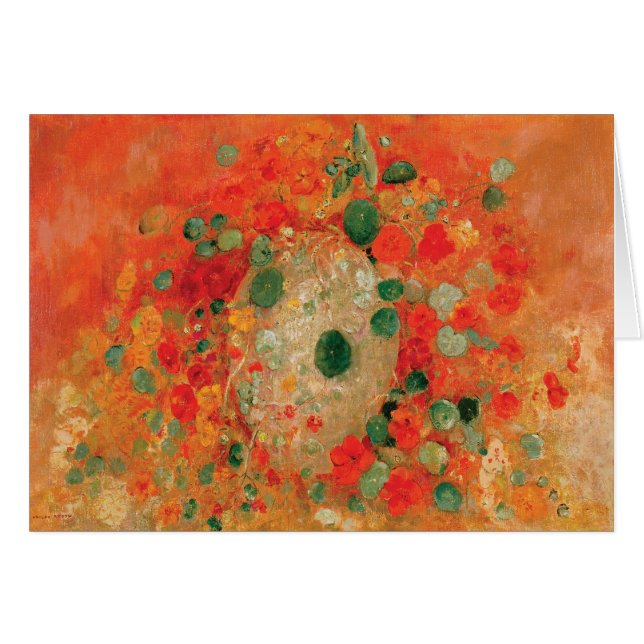 Nasturtiums by Odilon Redon Hälsningskort (Framsidan Horizontal)