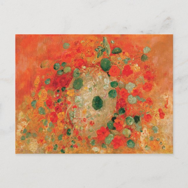 Nasturtiums by Odilon Redon Helg Vykort (Framsida)