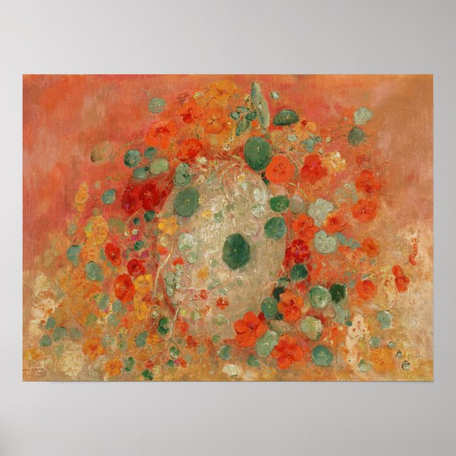 Nasturtiums by Odilon Redon Poster (Framsidan)