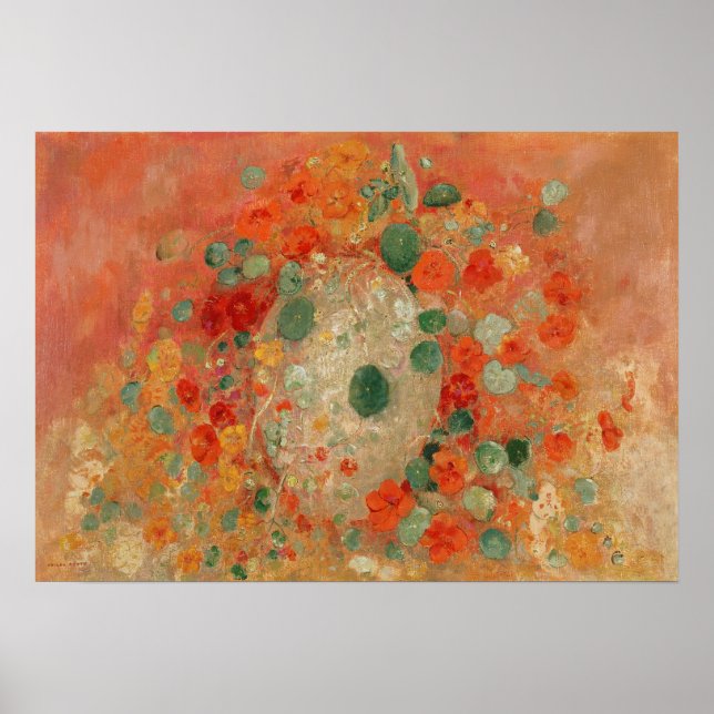 Nasturtiums by Odilon Redon Poster (Framsidan)